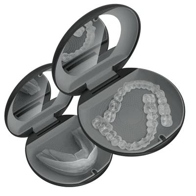 Retayn Retainer Case, Invisalign Case, Mouth Guard Case, Retainer Holder,  Mouthguard Case, Aligner Case. Works with Invisalign, Candid, Suresmile,  Smile Direct & Night Guards. Black & Grey, Set of 2 - Yahoo Shopping