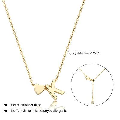 Buy MONOZO A Initial Necklace for Women, 14k Gold Filled Initial