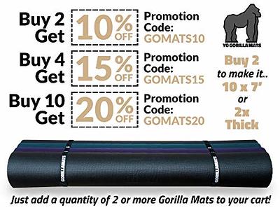 Gorilla Mats Premium Large Yoga Mat 6' x 4' x 8mm Extra Thick