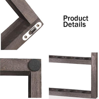 Oumilen Wall Mounted Paper Towel Holder with Wood Shelf, Rustic Brown