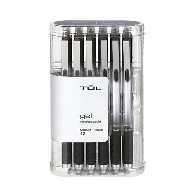 TUL® GL Series Retractable Gel Pens, Needle Point, 0.7 mm, Silver Barrel,  Black Ink, Pack Of 12 Pens - Yahoo Shopping