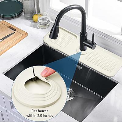 2 Pack Faucet Mat for Kitchen Sink, LOPNUR 24 inch Long Kitchen Sink S