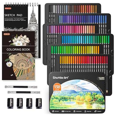 H & B 72Pcs Colored Pencils,Drawing Pencil Set Oil Based Color Pencils  Professional Colouring Pencils for Adults Beginners Art Supplies with  Eraser in Tin Box - Yahoo Shopping