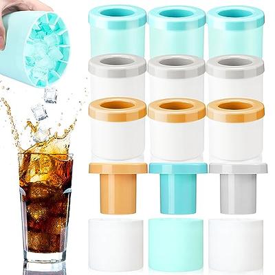 Silicone Ice Cube Maker Cup, Cylinder Trays Lattice Ice Cube Mold, Made of  Food Grade Silicone and ABS Material, Holds to 60 Ice Cubes, Press-Type