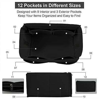 OMYSTYLE FASHION Felt Purse Organizer Handbag Organizer Tote Organizer  Insert, Perfect for Speedy Neverfull Longchamp Tote and More, Black Medium  - Yahoo Shopping