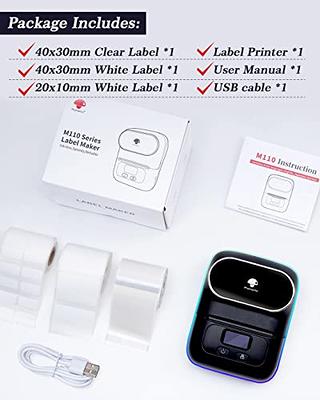 Phomemo M110 Portable Bluetooth Label Maker Machine for iOS and Android  Wireless Thermal Label Printer for Clothing Jewelry Barcode Address Retail