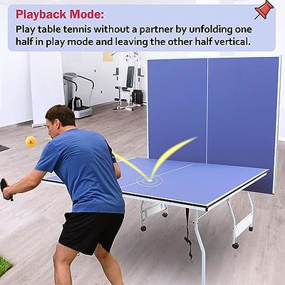  GYMAX Indoor Table Tennis Table Set, Folding Ping