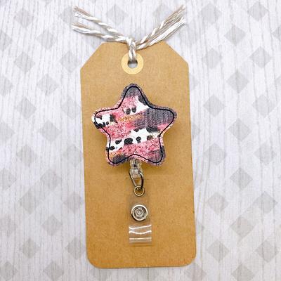 Western Bade Reel, Cow Print Badge Pink Star Holder, Retractable Id Teacher  Lanyard, Nurse Buddy - Yahoo Shopping