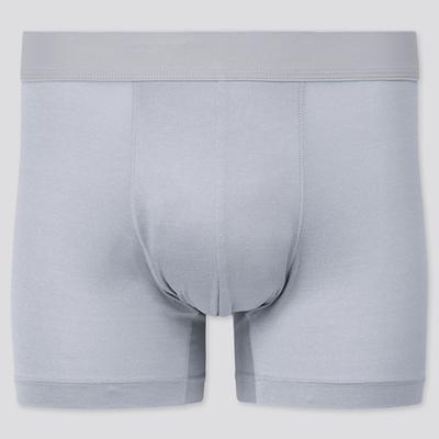 Men's Airism Low-Rise Boxer Briefs with Deodorizing, Light Gray, 3XL