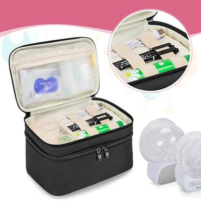 Wearable Breast Pump Bag with Cooler, Compatible with Willow, Elvie,  Momcozy Breast Pump, Insulated Storage Container Case for Hand Free Breast  Pump