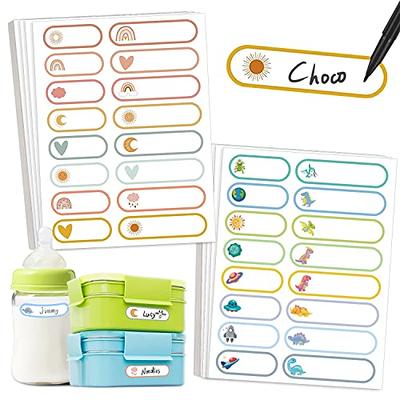 128pcs Baby Bottle Labels for Daycare, School Name Labels for Kids, Daycare  Labels, Self-Laminating Write-On Waterproof Dishwasher Safe Self-Adhesive