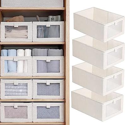 Homsorout Storage Bins with Lids, Fabric Cube Storage Organizer Bins with  Window, Foldable Storage Baskets with Handle, Closet Organizers and Storage