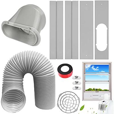 Portable Air Conditioner Window Kit,6 Pcs Adjustable Range 17-93 inch  Vertical/Horizontal Sliding Window/Door Kit Plate for AC Unit, AC Window  Vent