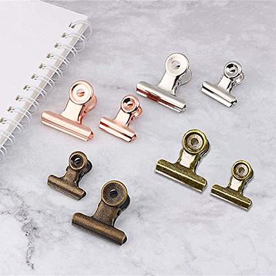  20PCS Binder Clips, Medium Metal Binder Clips Bronze Binder  Clips, Paper Clamps for Office Supplies School Personal Document Organizing  : Office Products