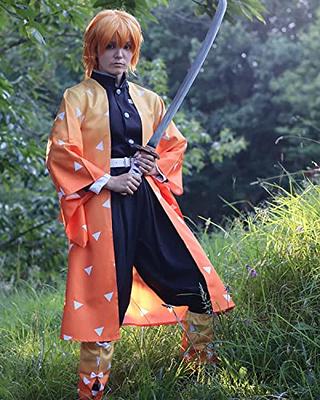Anime Cosplay Costumes Adult Kimono Set Men's Agatsuma Zenitsu