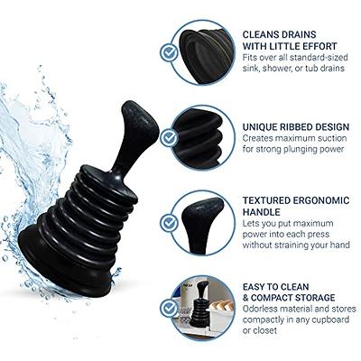 Mini Sink Plunger with Ergonomic Handle, Kitchen Drain Plunger, 4.5 X 4.5  X 7.