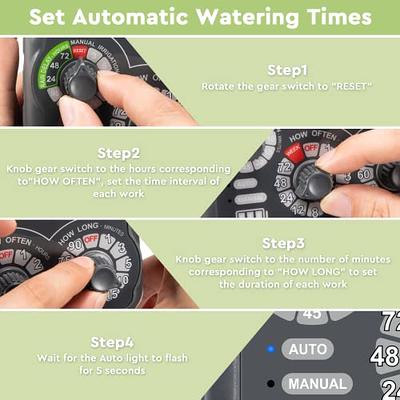 Sprinkler Timer Waterproof Automatic Water Timer Programmable Garden  Irrigation System Controller with Rain Delay Auto Watering