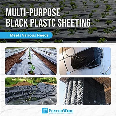 Farm Plastic Supply - Clear Plastic Sheeting - 10 mil - (5' x 100') - Thick  Plastic Sheeting, Heavy Duty Polyethylene Film, Drop Cloth Vapor Barrier