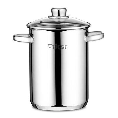 ZENFUN Stainless Steel Stockpot with Steamer Rack, 6 Quart Pot With Glass  Lid, Non-stick Soup Pot with Handles, Small Cooking Pot 6 Quart, Sauce Pot