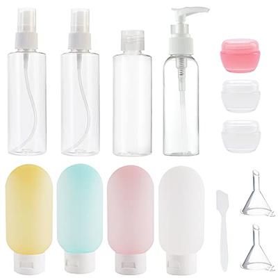 Travel Size Plastic Empty Toiletry Bottles, 30ml (1 oz) Pack of 6