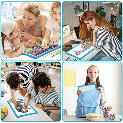 A3 Light Pad, TOHETO Wireless Battery Powered Light Box 3 Colors Stepless  Dimmable and 6 Levels of Brightness Light Board for Tracing, Rechargeable