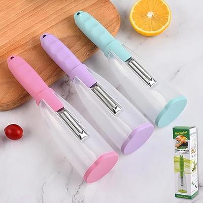 Multi Functional Storage Peeler,Fruit Peeler, Vegetable Peeler,Peeler With  Container,Suitable For Home And Kitchen Use (new Pink)