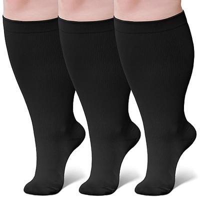 TOFLY® Thigh High Compression Stockings for Women & Men (Pair), Open Toe,  Opaque 20-30 mmHg Graduated Compression Hose, Medical Compression Stockings