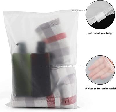 Svaldo Packaging Clothing Bags, 50Pcs 14x10 inch Large Frosted Ziplock Bags  for Clothes, Poly Plastic Bag for Packing Selling Apparel Organization