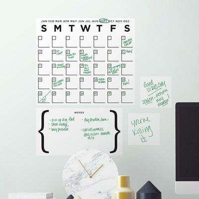 Basics Dry Erase Calendar Peel And Stick Giant Wall Decal