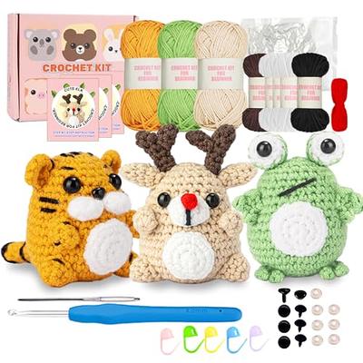 ivap Crochet Kit for Beginners, Crochet Starter Kit with Step-by-Step Video  Tutorials, Holiday Gift for Mather, Adults (3 Animals) - Yahoo Shopping