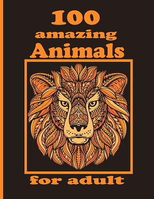 Adult Coloring Book: Awesome animals (Paperback)