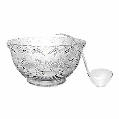 12 Quart Embossed Clear Punch Bowl