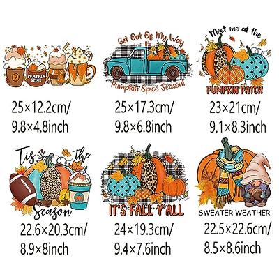  6 Sheets Christmas Iron on Patches for Clothes Xmas Hat & Tree  Iron on Decals Thanksgiving Pumpkin Gnomes Heat Transfer Vinyl HTV Stickers  Appliques for T-Shirt Clothing DIY Craft Halloween Decor