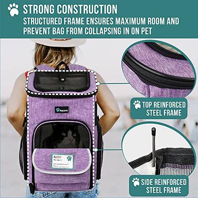 Petami Premium Pet Carrier Backpack for Small Cats and Dogs | Ventilated Design, Safety Strap, Buckle Support | Designed for Travel, Hiking & Outdoor