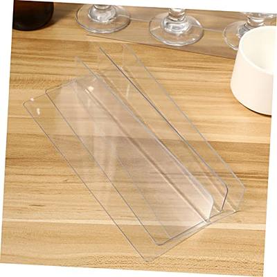 Acrylic Wooden Shelf Dividers 4 PCS Adjustable Clear Plastic