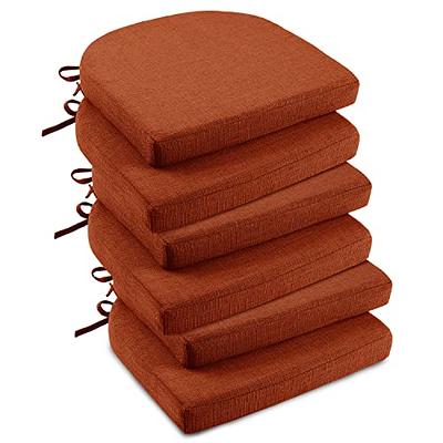 RECYCO Chair Cushions for Dining Chairs 4 Pack, Square Thick Chair Pads  with Ties Non Slip, Soft and Comfortable Seat Cushion for Kitchen Dining