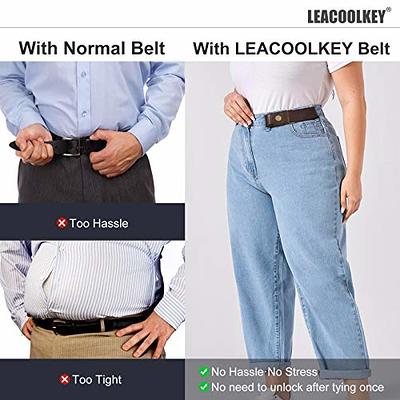 ONE-BELT No Show Invisible Elastic Belts for Women & Men Non Slip Fits  waist upto 50 Inch. (Beige) at  Women's Clothing store