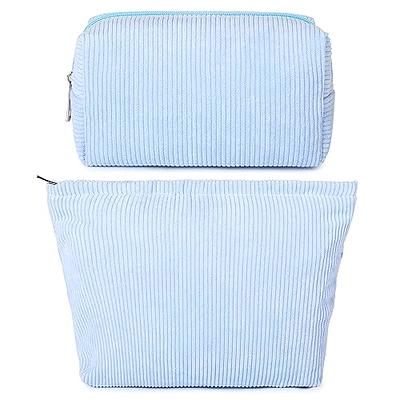 SOIDRAM 2 Pieces Makeup Bag Large Checkered Cosmetic Bag Blue Capacity  Canvas Travel Toiletry Bag Organizer Cute Makeup Brushes Aesthetic  Accessories Storage Bag for Women - Yahoo Shopping