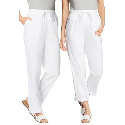 Womens Lightweight Pants Plus Size Women Capri Pants Cargo