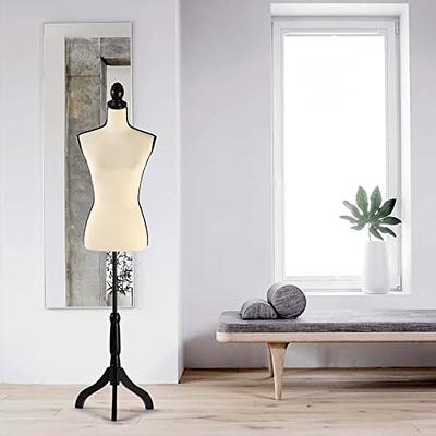 Encomle Dress Form Female Mannequin Torso, Height Adjustable Mannequin Body  with Stand for Sewing, Display, White