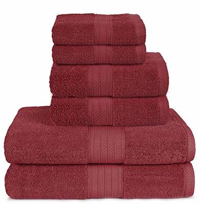 Martex 6-piece Luxury Towel Set, 2 Bath Towels 2 Hand Towels 2 Washcloths -  600 Gsm 100% Ring Spun Cotton Highly Absorbent Soft Towels For Bathroom 