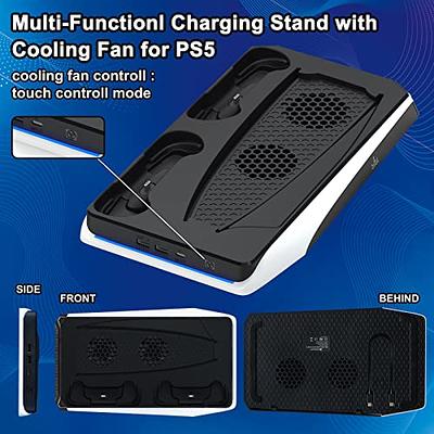  PSVR 2 & PS5 Charging Station with Cooling Fan, JDGPOKOO PSVR2  Stand with PS VR2 & PS5 Controller Charging Dock, PS5 VR2 Charging Display  Stand for PlayStation VR2 with Headset and