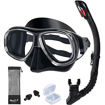 Snorkeling Gear for Adults Youth, Nearsighted Anti-Fog Diving Mask