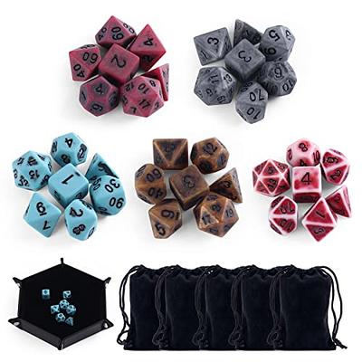 Cusdie 15 Pieces Complete DND Dice Set D3-D100 D&D Dice Set, Polyhedral RPG  Dice for Dungeons and Dragons, RPG, MTG Table Games 