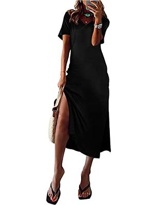 3/4 Sleeve V Neck Dress Black/S - Yahoo Shopping