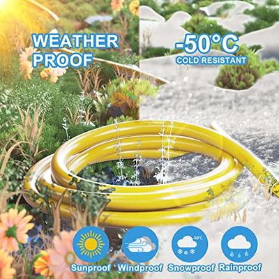 12/3 Gauge Heavy Duty Outdoor Extension Cord 100 ft Waterproof with Lighted  end, Flexible Cold-Resistant 3 Prong Electric Cord Outside, 15Amp 1875W