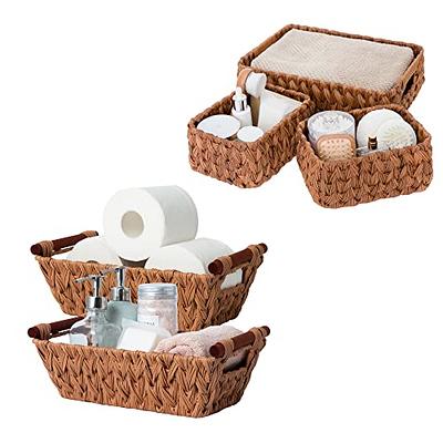 Zerodeko 6pcs small wooden basket miniature woven basket Miniature Flower  Mini Wicker Basket Mini Woven Baskets woven hamper mini baskets party gift