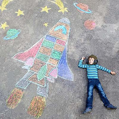 Jumbo sidewalk chalk for kids, Chalk Set Art Set for Outdoor Play