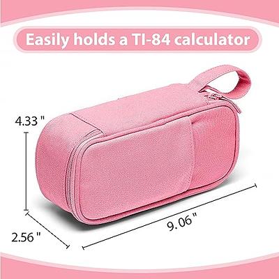 Large Pencil Case Big Capacity 3 Compartments Canvas Pencil Pouch For Teen  Boys Girls School Students (pink Strip Black Grid)