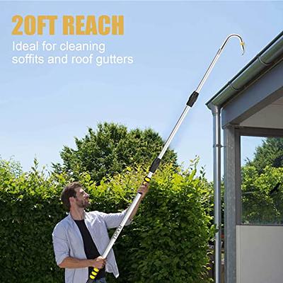 Gutter Cleaning Brush Roofing Tool With Telescopic Extendable Pole
